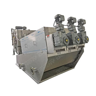 Multi Disk  Screw Press Dewatering Machine For Sludge Palm Oil USA Standard