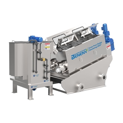 Buy Fully Automatic Control Sludge Dewatering Machine Clogging Free Screw Press Design online manufacture